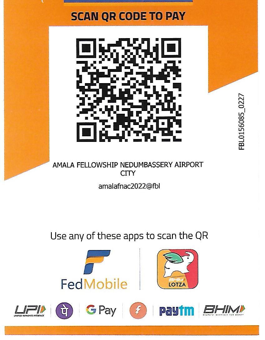 Donate Now for charity Amala Fellowshi nedumbassery airport city